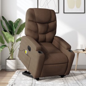 Sillón de masaje eléctrico reclinable elevable tela marrón de , Sillones - Ref: Foro24-3204636, Precio: 327,29 €, Descuento: %