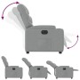 Sillón reclinable eléctrico tela gris claro de , Sillones - Ref: Foro24-3204572, Precio: 252,58 €, Descuento: %