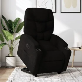 Sillón eléctrico reclinable elevable de tela negro de , Sillones - Ref: Foro24-3204622, Precio: 332,42 €, Descuento: %