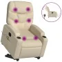 Sillón de masaje eléctrico reclinable elevable tela crema de , Sillones - Ref: Foro24-3204641, Precio: 373,87 €, Descuento: %