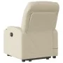 Sillón de masaje eléctrico reclinable elevable tela crema de , Sillones - Ref: Foro24-3204641, Precio: 373,87 €, Descuento: %