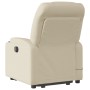 Sillón de masaje eléctrico reclinable elevable tela crema de , Sillones - Ref: Foro24-3204641, Precio: 343,39 €, Descuento: %