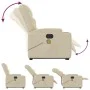 Sillón de masaje eléctrico reclinable elevable tela crema de , Sillones - Ref: Foro24-3204641, Precio: 373,87 €, Descuento: %