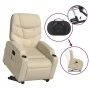 Sillón de masaje eléctrico reclinable elevable tela crema de , Sillones - Ref: Foro24-3204641, Precio: 373,87 €, Descuento: %