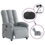 Sillón reclinable de masaje eléctrico tela gris claro de , Sillones - Ref: Foro24-3204080, Precio: 291,59 €, Descuento: %