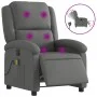 Sillón reclinable de masaje eléctrico tela gris oscuro de , Sillones - Ref: Foro24-3204153, Precio: 257,88 €, Descuento: %