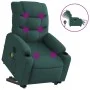 Sillón masaje eléctrico reclinable elevable tela verde oscuro de , Sillones - Ref: Foro24-3206678, Precio: 394,69 €, Descuent...