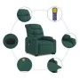 Sillón masaje eléctrico reclinable elevable tela verde oscuro de , Sillones - Ref: Foro24-3206678, Precio: 394,69 €, Descuent...