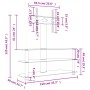 Mueble TV esquina 3 niveles para 32-70 pulgadas negro plateado de , Muebles TV - Ref: Foro24-358180, Precio: 112,41 €, Descue...