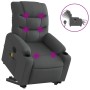 Sillón de masaje eléctrico reclinable elevable tela gris oscuro de , Sillones - Ref: Foro24-3206673, Precio: 388,77 €, Descue...