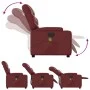 Sillón de masaje reclinable de cuero artificial rojo tinto de , Sillones - Ref: Foro24-3204655, Precio: 271,03 €, Descuento: %