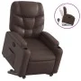 Sillón reclinable elevable cuero sintético marrón de , Sillones - Ref: Foro24-3204660, Precio: 289,65 €, Descuento: %