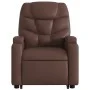 Sillón reclinable elevable cuero sintético marrón de , Sillones - Ref: Foro24-3204660, Precio: 289,65 €, Descuento: %