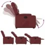 Sillón reclinable elevable cuero artificial rojo tinto de , Sillones - Ref: Foro24-3204662, Precio: 314,87 €, Descuento: %