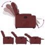 Sillón reclinable elevable cuero artificial rojo tinto de , Sillones - Ref: Foro24-3204662, Precio: 297,96 €, Descuento: %