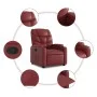 Sillón reclinable elevable cuero artificial rojo tinto de , Sillones - Ref: Foro24-3204662, Precio: 314,87 €, Descuento: %