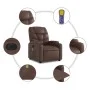Sillón de masaje elevable eléctrico cuero sintético marrón de , Sillones - Ref: Foro24-3204681, Precio: 353,95 €, Descuento: %