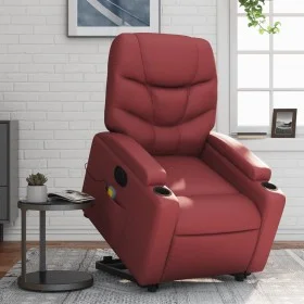 Sillón de masaje elevable eléctrico cuero artificial rojo tinto de , Sillones - Ref: Foro24-3204683, Precio: 354,20 €, Descue...