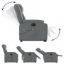 Sillón de masaje elevable eléctrico cuero sintético gris by , Armchairs - Ref: Foro24-3205174, Price: 402,58 €, Discount: %