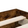 Cama con cajones madera de ingeniería roble ahumado 200x200 cm de , Camas y somieres - Ref: Foro24-3207249, Precio: 229,26 €,...