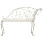 Banco tumbona de jardín de acero blanco envejecido 128 cm de vidaXL, Bancos de jardín - Ref: Foro24-45431, Precio: 138,27 €, ...