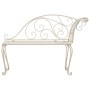 Banco tumbona de jardín de acero blanco envejecido 128 cm de vidaXL, Bancos de jardín - Ref: Foro24-45431, Precio: 144,03 €, ...