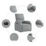 Sillón reclinable eléctrico tela gris claro de , Sillones - Ref: Foro24-3204800, Precio: 271,46 €, Descuento: %