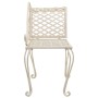 Banco tumbona de jardín de acero blanco envejecido 128 cm de vidaXL, Bancos de jardín - Ref: Foro24-45431, Precio: 144,03 €, ...