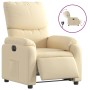 Sillón reclinable eléctrico de tela crema de , Sillones - Ref: Foro24-3204809, Precio: 240,00 €, Descuento: %