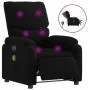 Sillón reclinable de masaje eléctrico tela negro de , Sillones - Ref: Foro24-3204814, Precio: 237,91 €, Descuento: %