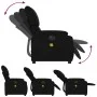 Sillón reclinable de masaje eléctrico tela negro de , Sillones - Ref: Foro24-3204814, Precio: 237,91 €, Descuento: %