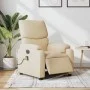 Sillón reclinable de masaje eléctrico tela color crema de , Sillones - Ref: Foro24-3204821, Precio: 287,22 €, Descuento: %