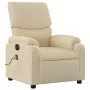 Sillón reclinable de masaje eléctrico tela color crema de , Sillones - Ref: Foro24-3204821, Precio: 287,22 €, Descuento: %