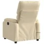 Sillón reclinable de masaje eléctrico tela color crema de , Sillones - Ref: Foro24-3204821, Precio: 287,22 €, Descuento: %