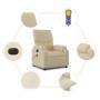 Sillón reclinable de masaje eléctrico tela color crema de , Sillones - Ref: Foro24-3204821, Precio: 282,58 €, Descuento: %