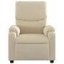 Sillón reclinable de masaje eléctrico tela color crema de , Sillones - Ref: Foro24-3204821, Precio: 287,22 €, Descuento: %