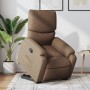 Sillón reclinable elevable de tela marrón de , Sillones - Ref: Foro24-3204828, Precio: 266,27 €, Descuento: %