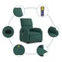 Silla de masaje reclinable de pie de tela verde oscura by , Armchairs - Ref: Foro24-3204842, Price: 273,71 €, Discount: %
