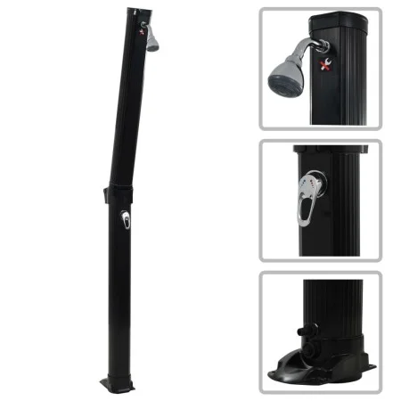 Ducha solar plegable negra 214 cm 23 L de vidaXL, Accesorios para piscinas y spa - Ref: Foro24-91719, Precio: 191,94 €, Descu...