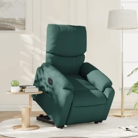 Sillón eléctrico reclinable elevable de tela verde oscuro de , Sillones - Ref: Foro24-3204854, Precio: 324,06 €, Descuento: %