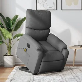 Sillón de masaje eléctrico reclinable elevable tela gris oscuro de , Sillones - Ref: Foro24-3204861, Precio: 337,17 €, Descue...