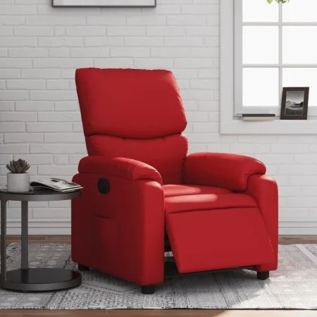 Sillón reclinable eléctrico de cuero sintético rojo by , Armchairs - Ref: Foro24-3204877, Price: 298,72 €, Discount: %