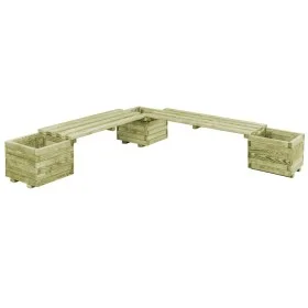 Garden bench with impregnated pine wood planters by vidaXL, Pots and planters - Ref: Foro24-44948, Price: 186,38 €, Discount: %