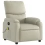 Sillón de masaje reclinable eléctrico cuero sintético crema de , Sillones - Ref: Foro24-3204880, Precio: 280,76 €, Descuento: %