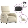 Sillón de masaje reclinable eléctrico cuero sintético crema de , Sillones - Ref: Foro24-3204880, Precio: 288,57 €, Descuento: %
