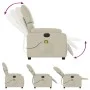 Sillón de masaje reclinable eléctrico cuero sintético crema de , Sillones - Ref: Foro24-3204880, Precio: 280,76 €, Descuento: %