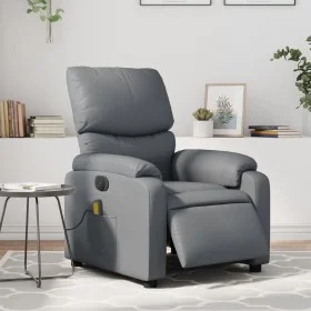Sillón de masaje reclinable eléctrico cuero sintético gris de , Sillones - Ref: Foro24-3204882, Precio: 251,08 €, Descuento: %
