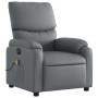 Sillón de masaje reclinable eléctrico cuero sintético gris de , Sillones - Ref: Foro24-3204882, Precio: 262,51 €, Descuento: %
