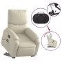 Sillón reclinable de masaje de pie cuero artificial color crema de , Sillones - Ref: Foro24-3204894, Precio: 314,91 €, Descue...