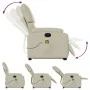 Sillón reclinable de masaje de pie cuero artificial color crema de , Sillones - Ref: Foro24-3204894, Precio: 314,91 €, Descue...